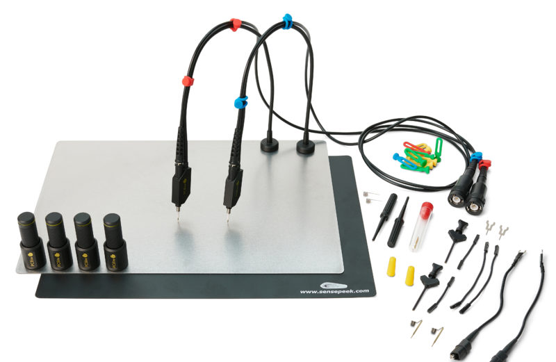 Sensepeek PCBite kit with 2x SQ200 200 MHz handsfree oscilloscope probes 6016